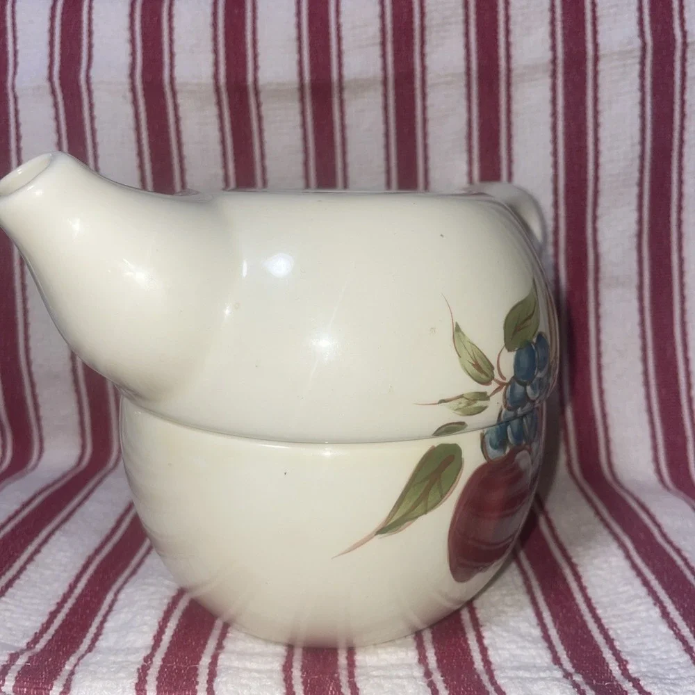 HOME AROUND THE ORCHARD STACKABLE‎ CERAMIC TEAPOT & CUP